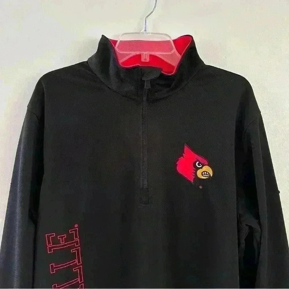 Franchise Club Sweater Sweatshirt Louisville Cardinals Quarter Zip Mens Sz Large - Picture 3 of 14